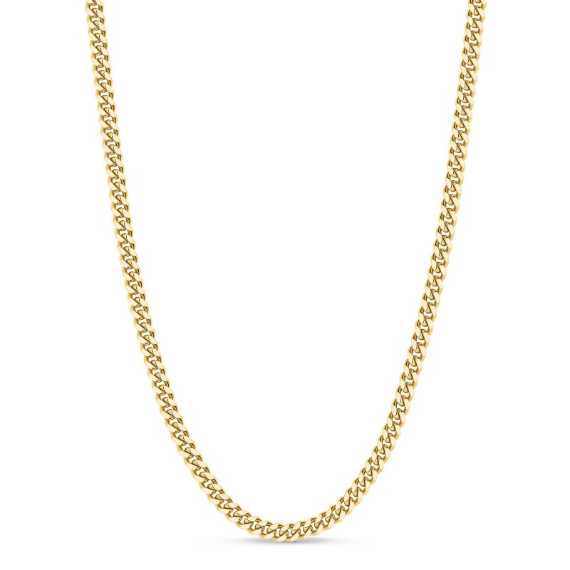 18k Yellow Gold Plated Cuban Necklace 24